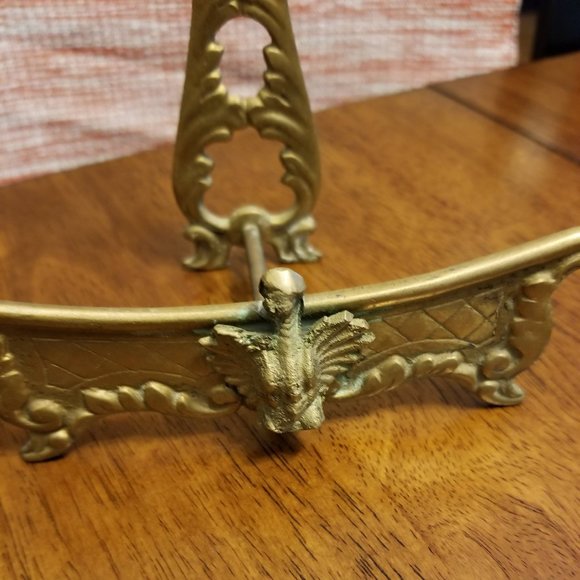 3 Vintage Brass Plate Holders - Picture 4 of 8